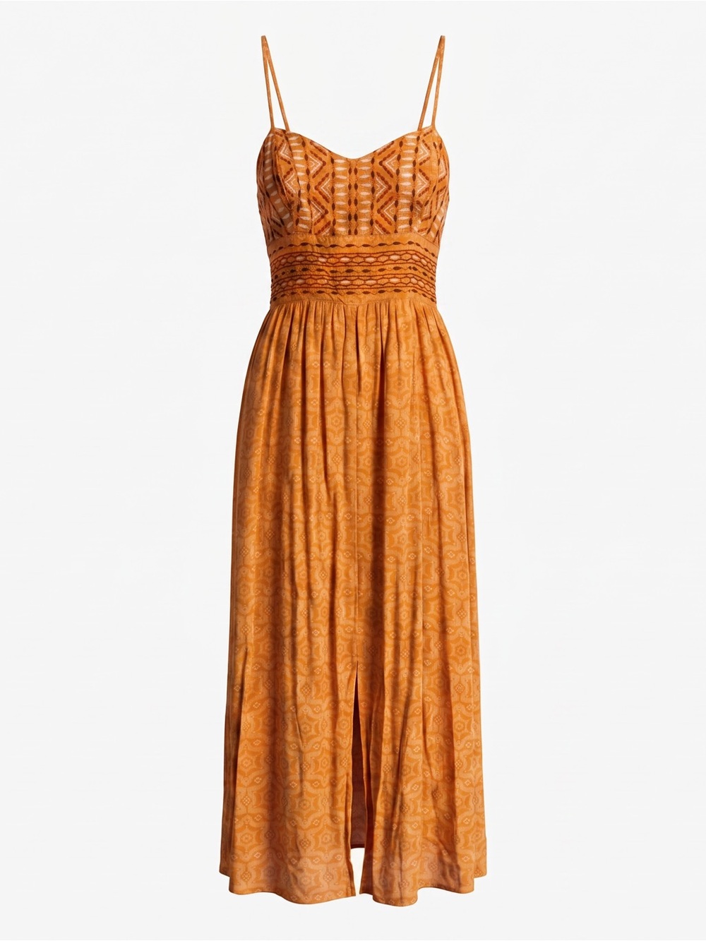 Xhilaration • Burnt Orange Smocked Maxi Dress with Spaghetti Straps • Women’s M